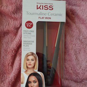 Brand New KISS Tourmaline Ceramic Flat Iron- 1/2"